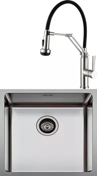 Комплект Мойка кухонная Seaman Eco Roma SMR-4944A + Смеситель для кухни Domaci Равенна ECB 7012 сатин