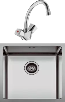 Комплект Мойка кухонная Seaman Eco Roma SMR-4944A + Смеситель Vidima Практик BA231AA