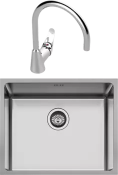 Комплект Мойка кухонная Seaman Eco Roma SMR-5444A + Смеситель Vidima Орион BA365AA
