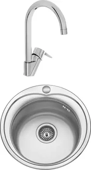 Комплект Мойка кухонная Seaman Eco Wien SWT-490 + Смеситель для кухни VitrA Win S A42578EXP