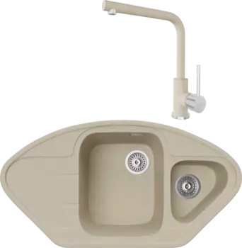 Комплект Мойка кухонная TopZero Angelina 960.510.15-08 Jasmine + Смеситель Donald jasmine 08