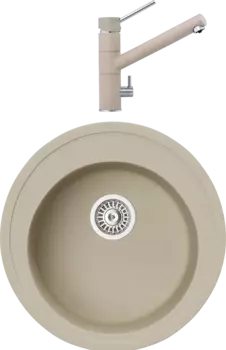 Комплект Мойка кухонная TopZero Eva 510-08 Jasmine + Смеситель Leonardo jasmine 08