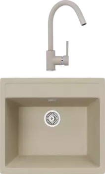 Комплект Мойка кухонная TopZero Georgia 560.510-08 Jasmine + Смеситель Romeo jasmine 08