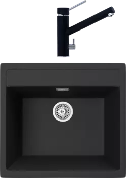 Комплект Мойка кухонная TopZero Georgia 560.510-10 Cosmos + Смеситель Leonardo cosmos 10