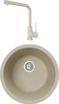 Комплект Мойка кухонная TopZero Kelly 460-08 Jasmine + Смеситель Donald jasmine 08