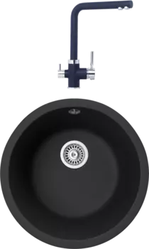 Комплект Мойка кухонная TopZero Kelly 460-10 Cosmos + Смеситель Alphons cosmos 10