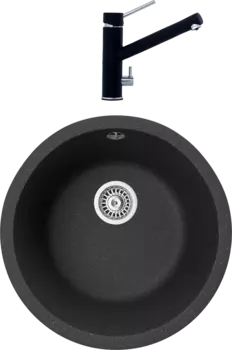 Комплект Мойка кухонная TopZero Kelly 460-40 Galaxy + Смеситель Leonardo galaxy 40
