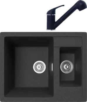 Комплект Мойка кухонная TopZero Madonna 615.500 15-40 Galaxy + Смеситель Bruce galaxy 40