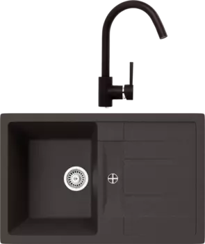 Комплект Мойка кухонная TopZero Susanna 780.500-93 Chocolate + Смеситель Romeo chocolate 93