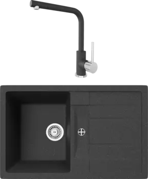 Комплект Мойка кухонная TopZero Susanna 780.500-40 Galaxy + Смеситель Donald galaxy 40