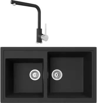 Комплект Мойка кухонная TopZero TopGran Demi 860.500 20-10 cosmos 10 + Смеситель Donald cosmos 10