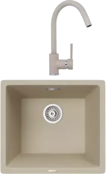 Комплект Мойка кухонная TopZero TopGran Gisele 457.406-08 jasmine 08 + Смеситель Romeo jasmine 08