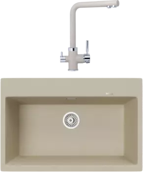Комплект Мойка кухонная TopZero TopGran Gretta 780.510-08 jasmine 08 + Смеситель Alphons jasmine 08