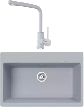 Комплект Мойка кухонная TopZero TopGran Gretta 780.510-49 titan 49 + Смеситель Donald titan 49