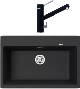 Комплект Мойка кухонная TopZero TopGran Gretta 780.510-10 cosmos 10 + Смеситель Leonardo cosmos 10