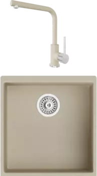 Комплект Мойка кухонная TopZero TopGran Marina 430.460-08 jasmine 08 + Смеситель Donald jasmine 08
