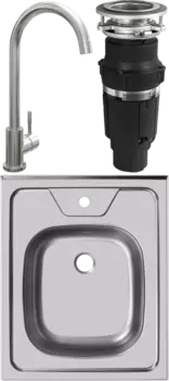 Комплект Мойка кухонная Ukinox Стандарт + Смеситель Domaci Равенна + Измельчитель Bone Crusher BC 610-AS MSI-677510