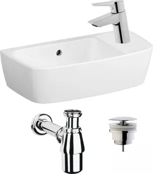 Комплект Рукомойник VitrA Compact 7070B003 + Смеситель VitrA Solid S для раковины 7070B003-6509