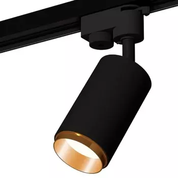 Комплект трекового однофазного светильника Ambrella light SBK/PYG черный песок/золото желтое полированное XT6323044 (A2521, C6323, N6124)