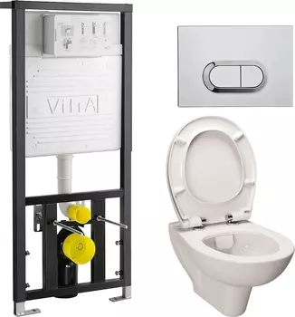 Комплект VitrA S20 9004В003-7202 кнопка хром