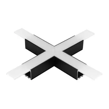 Коннектор X-образный Arlight PLS-Lock-H25-Х90 Black 031269 /031269