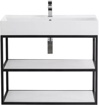 Консоль Cezares Cadro 80 2-х ярусная, подвесная, белые полки