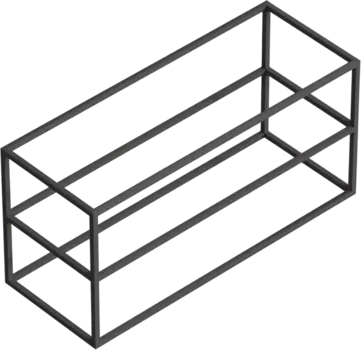 Консоль для раковины Cezares Cadro 120 2-х ярусная, подвесная CADRO-120/46/58-2C-SO-MET-ST