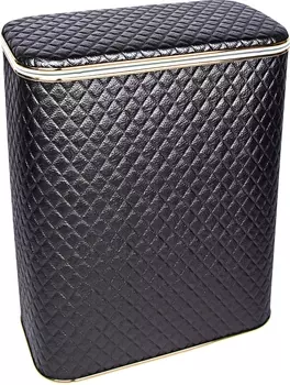 Корзина для белья Geralis CBG-S черная, золото, большая