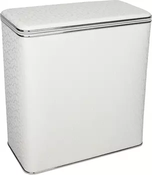 Корзина для белья Geralis FWH-M флористика, белая, хром, малая