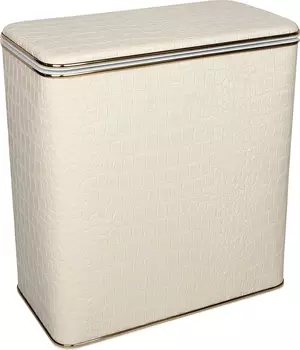 Корзина для белья Geralis KLG-M крокодил, бежевая, золото, малая