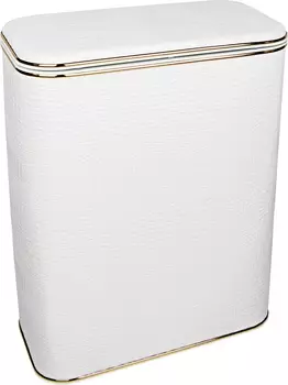 Корзина для белья Geralis KWG-B белая, золото, стандартная