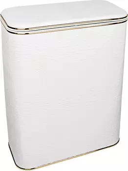 Корзина для белья Geralis KWG-S белая, золото, большая