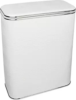 Корзина для белья Geralis KWH-S белая, хром, большая