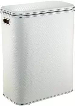 Корзина для белья Geralis NCWH-B белая, хром, стандартная