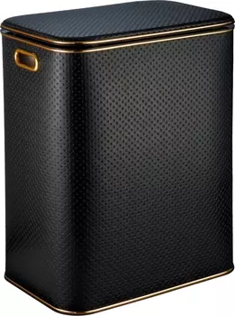 Корзина для белья Geralis PBG-S черная, золото, большая