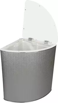 Корзина для белья Geralis PHH-U серебро, хром, угловая