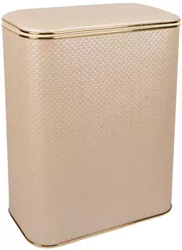 Корзина для белья Geralis PLG-B бежевая, золото, большая