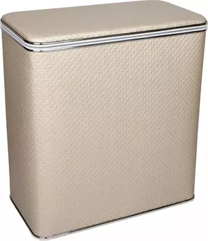 Корзина для белья Geralis PLH-M бежевая, хром, малая