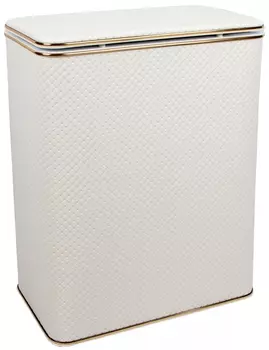 Корзина для белья Geralis PWG-B белая, золото, большая