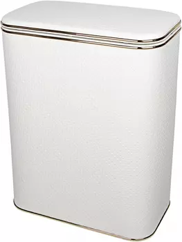 Корзина для белья Geralis PWG-M белая, золото, малая