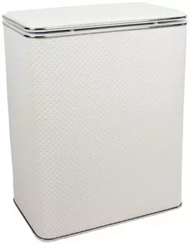 Корзина для белья Geralis PWH-B белая, хром, большая