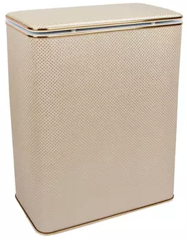 Корзина для белья Geralis RWG-B белая, золото, большая