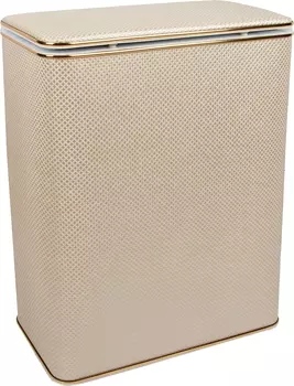 Корзина для белья Geralis RWG-B белая, золото, стандартная