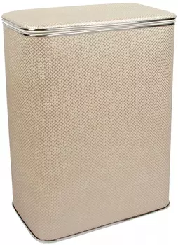 Корзина для белья Geralis RWH-B белая, хром, большая