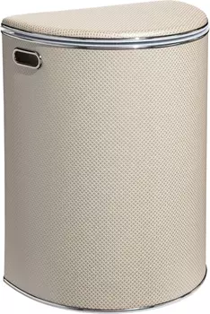 Корзина для белья Geralis RWH-O полукруглая, бежевая, кант хром