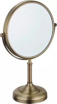 Косметическое зеркало Fixsen Antik FX-61121A настольное, античная латунь