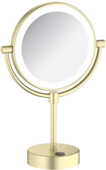 Косметическое зеркало Timo Saona 13276/17 с подсветкой, матовое золото