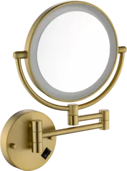 Косметическое зеркало Timo Saona 13376/17 с подсветкой, матовое золото