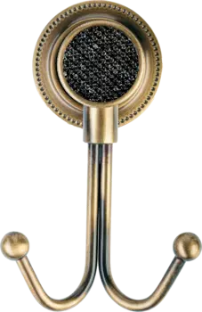 Крючок Boheme Royal Cristal Black Br двойной, бронза 10926-BR-B