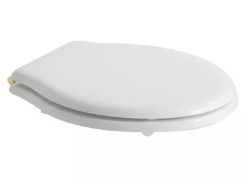 Крышка-сиденье Globo Paestum PA140bi/oro белая, с микролифтом, петли золото